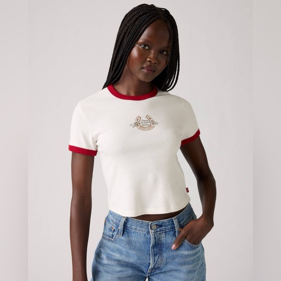 Levi’s Graphic Mini Ringer Tee - Picture 2 of 12